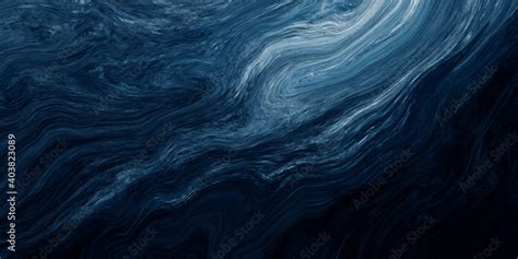 Abstract dark blue paint background with liquid fluid grunge texture ...