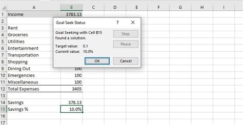 Excel Goal Seek Explained Step By Step Guide Goskills