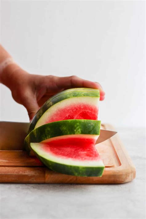 How To Cut A Watermelon Step By Step Tutorial Feel Good Foodie