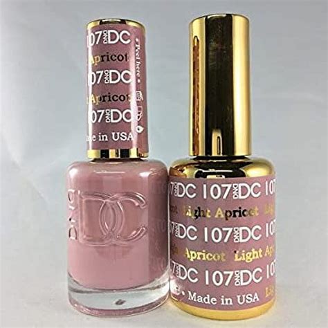 DND DC Duo Soak Off Gel Matching Nail Polish LIGHT APRICOT DC107