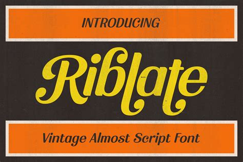 Riblate Vintage Casual Fonts Konstantine Studio