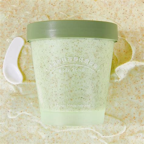 Smilebeauty Ice Creams Matcha Body Scrub Exfoliating Brightening Improving Skin Dullness Scrub