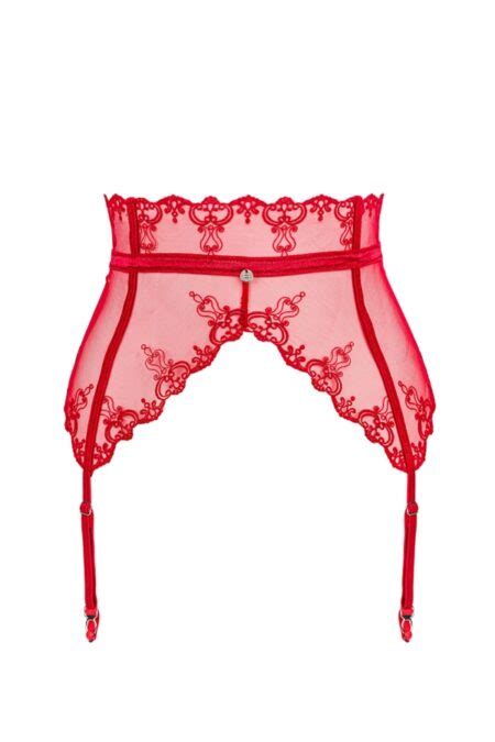 Bas Sexy Pour Porte Jarretelles Obsessive Lingerie Rouge Et Nude