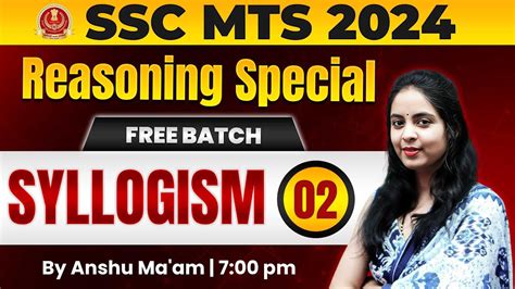 SYLLOGISM 02 SSC MTS 2024 REASONING CLASS 12 FOR SSC MTS 2024 MTS