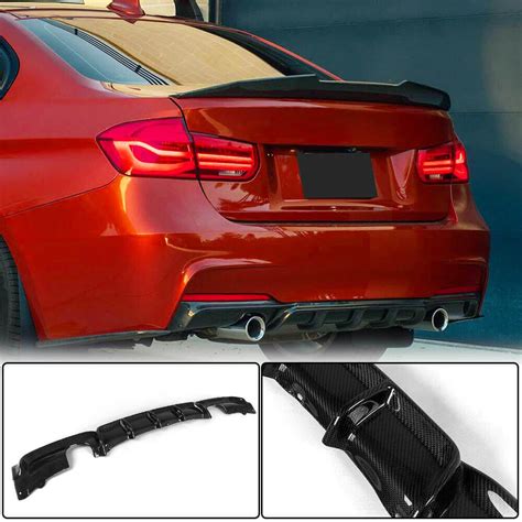 Bmw F30 M Sport Carbon Fiber Rear Bumper Diffuser Lip Exterior Mods