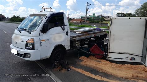 Utilit Ria Tomba E Deixa Um Ferido No Rodoanel Em Itaquaquecetuba