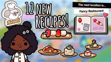 12 NEW TOCA RECIPES FOR THE NEW FANCY RESTAURANT LOCATION IN TOCA LIFE