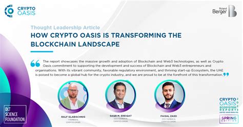 How Crypto Oasis Is Transforming The Blockchain Landscape