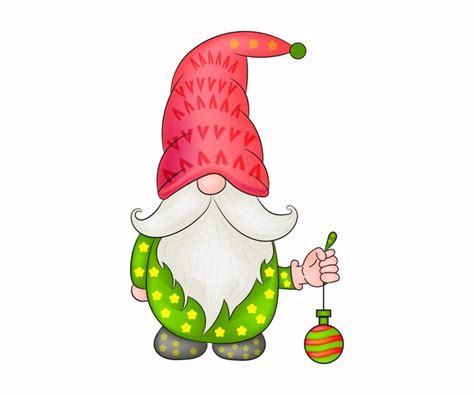 Desenho vetorial de gnomo de natal fofo design de ilustração