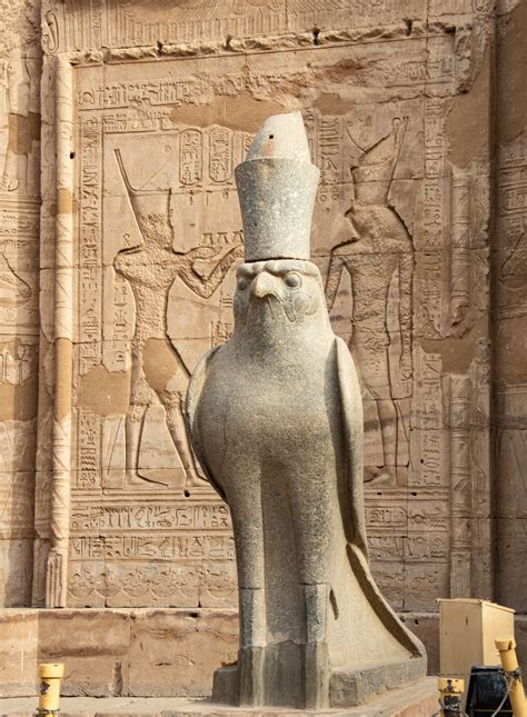 Edfu Temple Edfu Egypt Photograph 5 A Statue Of The Falcon God