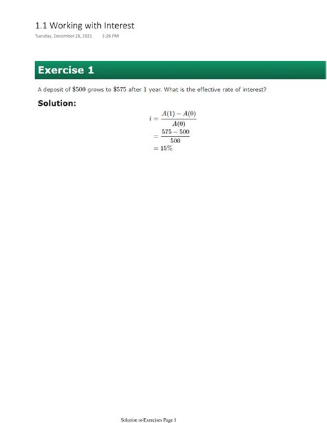 Chapter 2 Solution To Excercises In Course Notes Econ 371 UWaterloo