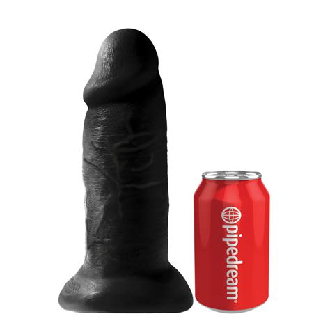 King Cock 10in Chubby Dildo W Suction Cup Black Pipedream