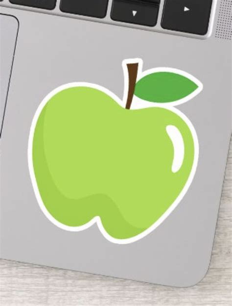 Fresh Green Apple Sticker Zazzle Apple Stickers Green Apple Stickers