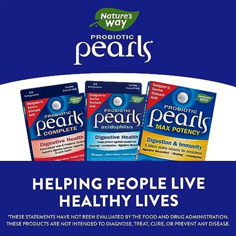 Nature S Way Probiotic Pearls Acidophilus Digestive And Immune Health Support For Women And Men