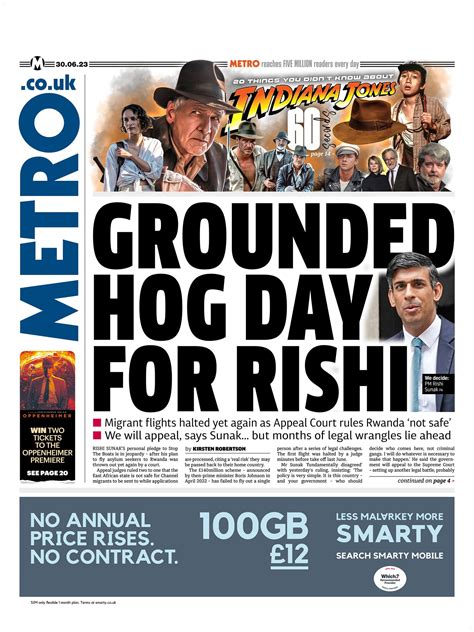 Metro Front Page 30th Of June 2023 Tomorrows Papers Today