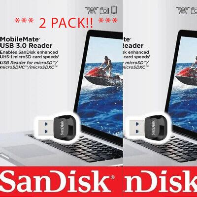 SanDisk 2 Pack MobileMate USB 3 0 SDDR B531 GN6NN Card Reader For