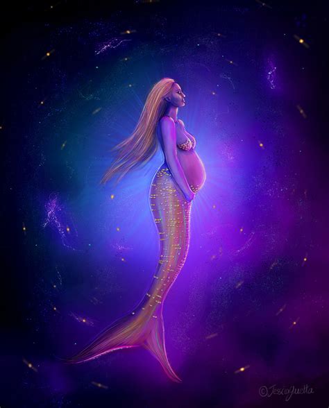 Pregnant Mermaid Art