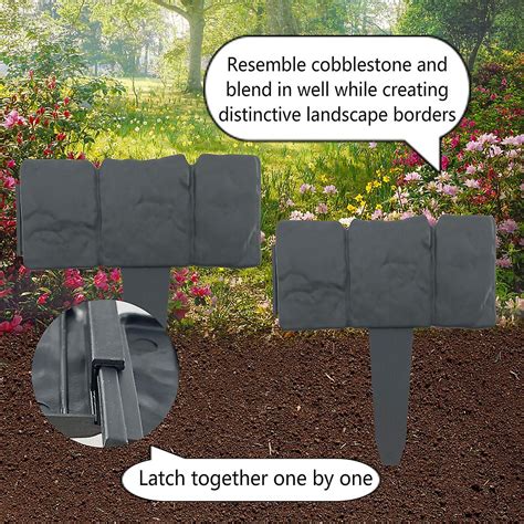 Garden Landscape Edging Border No Dig Diy Garden Fence Stone Effect