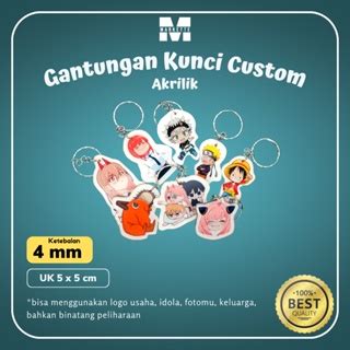 Jual Gantungan Kunci Custom Akrilik Ganci Custom Acrylic Ganci