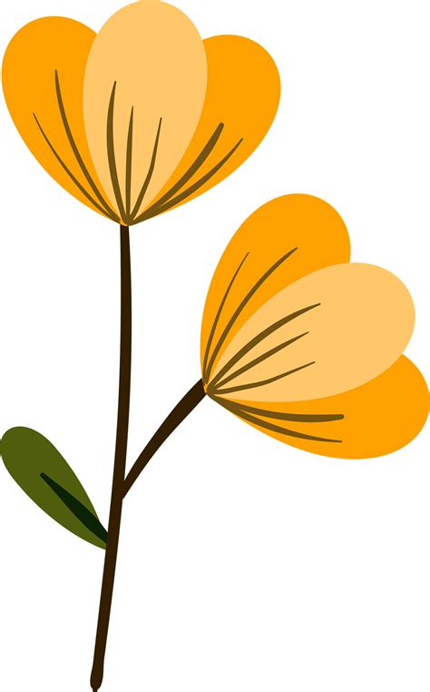 Spring Yellow Flower Clipart Png Flower Clipart Vector Flowers