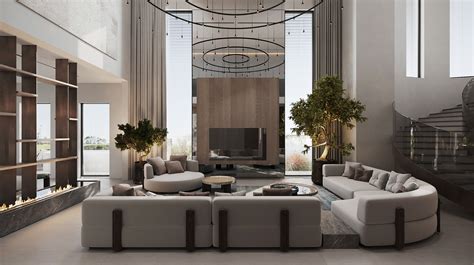 Living room in modern villa :: Behance