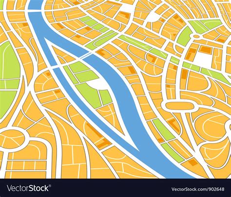 Abstract City Map Royalty Free Vector Image Vectorstock