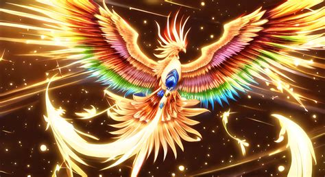 Rainbow Phoenix | AI Art by MoonlightDefender on DeviantArt