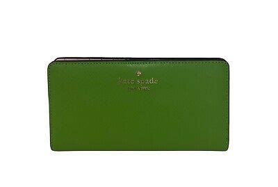 Kate Spade Madison Large Slim Bifold Saffiano Leather Wallet Green