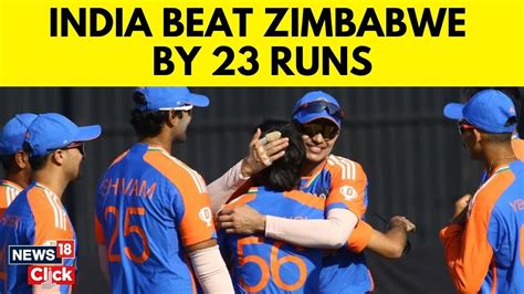 India Vs ZIM Shubman Gill Stars As Ind Beat Zim By 23 Runs Take 2 1