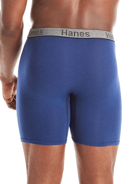 Hanes Mens Comfort Flex Fit Ultra Soft Cotton Stretch Long Leg Boxer