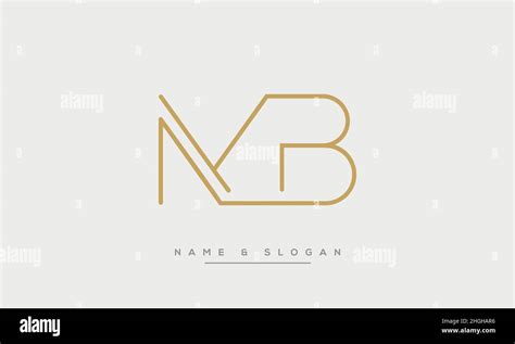 Modern Abstract Letter MB BM Logo Design Minimal MA B BM Initial