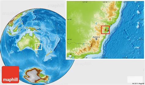 Physical Location Map of Penrith