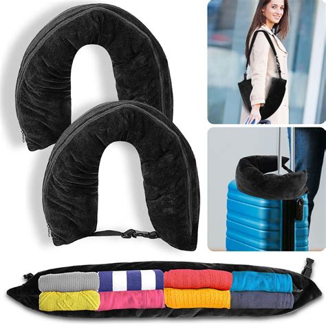 2pcs Stuffable Travel Pillow Stuffable Neck Pillow For