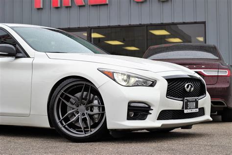 Infiniti Q50 White Ferrada F8 Fr5 Wheel Wheel Front