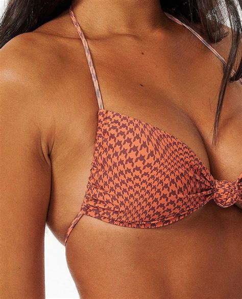 Women Rip Curl Bikini Tops Arizona Bandeau Bikini Top Brown Culaithsurf