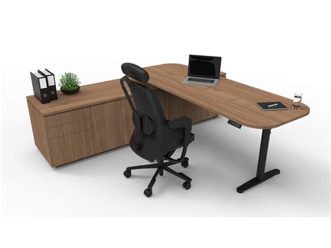 pillar sit  stand executive desk create workspace