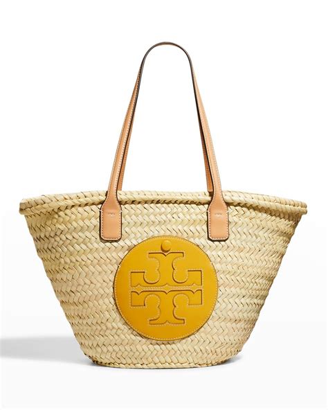 Tory Burch Ella Straw Basket Tote Bag In Natural Lyst