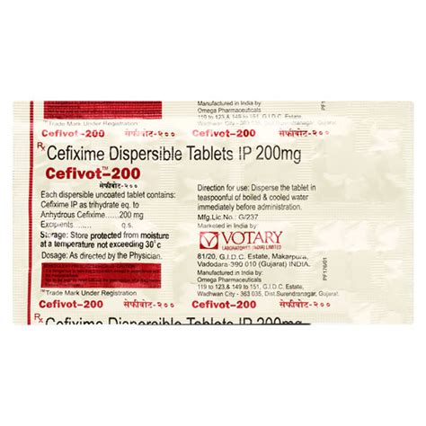 Cefivot 200 Dispersible Tablet 10s Price Uses Side Effects Netmeds