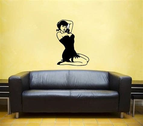 Pinup Girl Decal Vinyl Wall Sticker Burlesque