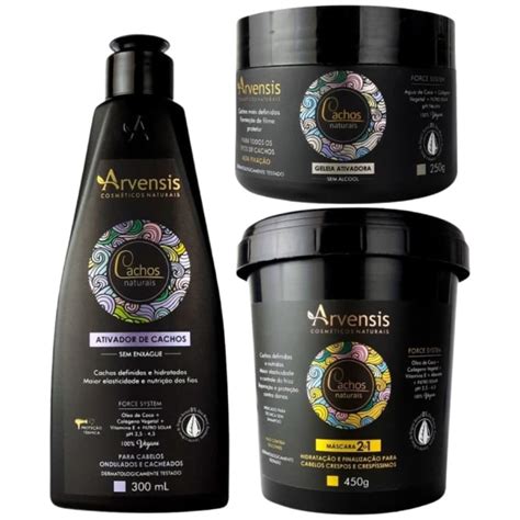 Kit Arvensis Ativador de Cachos 300ml Geleia alta fixação e Mascara 2x1