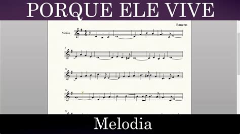 Porque Ele Vive Violino L Playback Partitura L Youtube