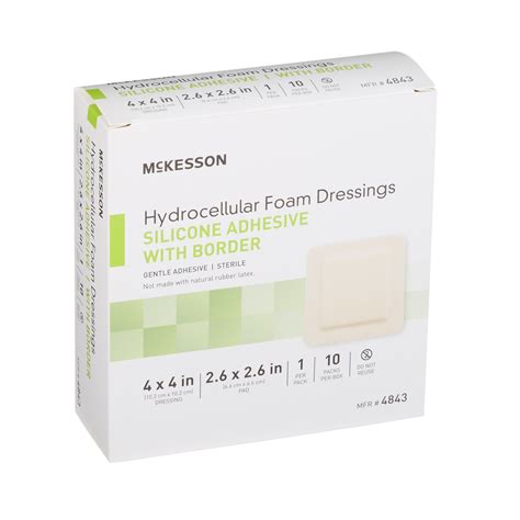 Mckesson Silicone Foam Dressing With Border Sterile X Inch