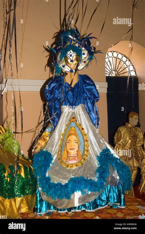 Exhibition Fantasias Do Samba Carnival Costume São Luis Brazil Stock