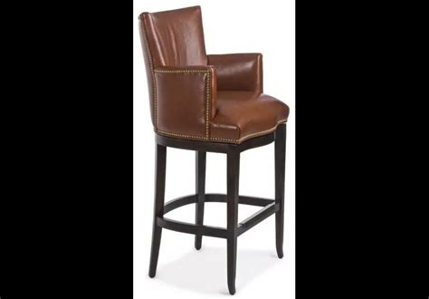 Leather Swivel Counter Stools With Arms - Amazadesign