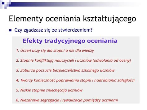 PPT Elementy oceniania kształtującego na lekcjach historii PowerPoint