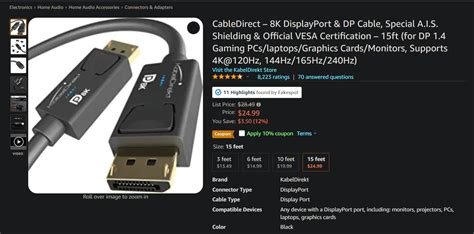 15 Best Displayport Cables For Gaming Techcult