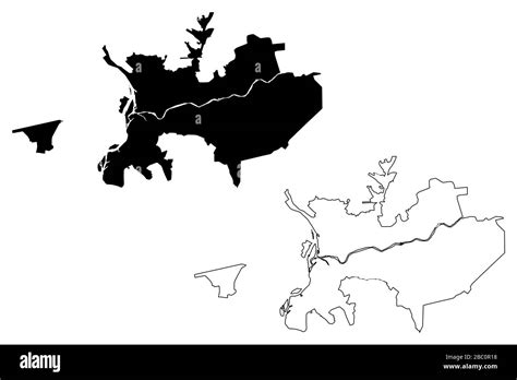 ulan ude city russian federation russia republic  buryatia map vector illustration