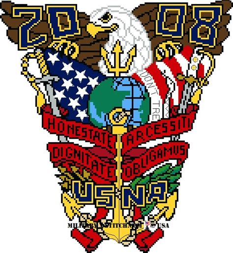 USNA Class Crest 2008 PDF – Military XStitch Com