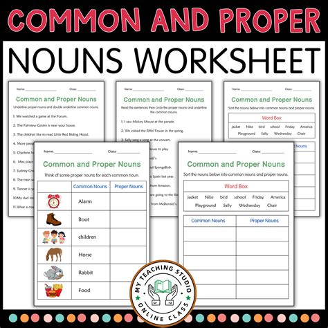 Common And Proper Noun Activities