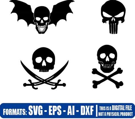 Skull Punisher Svg Vectorisvg Multipurpose Svg Dxf Eps Ai